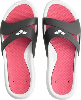 Produktbild von Arena Damen Badeschlappen Badepantoletten Poolsandalen Nina Badeschuhe, Farbe:Weiß, Artikel:-104 white / dark grey / magenta, Schuhgröße:EUR 39
