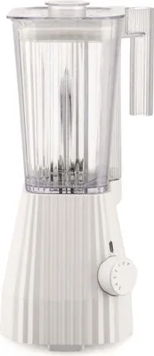 Produktbild von Alessi Blender Plissé - 5 prędkości + stojak turbo - biały - Michele de Lucchi - 1,5 litra - MDL09 W