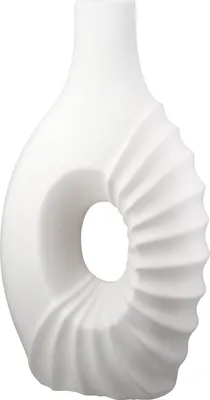 Produktbild von Gilde Vase, Pula , Keramik, weiß, VE 2, L. 12 cm, B. 24 cm, H. 45 cm Höhe: 45.00 cm Breite: 24.00 cm Tiefe: 12.00cm 57504