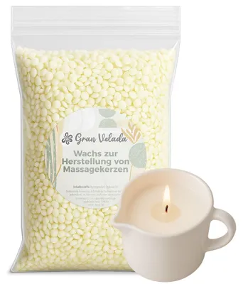 Produktbild von Gran Velada - Sojawachs für Kerzen und Massagekerzen, Flocken 500 g