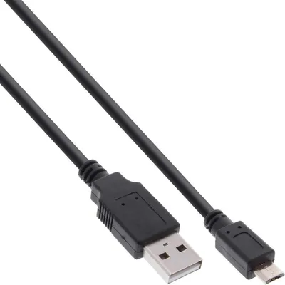 Immagine prodotto di InLine® 31710Q Cavo Micro-USB 2.0, cavo di ricarica rapida, da spina USB-A a spina Micro-B, nero, 1m