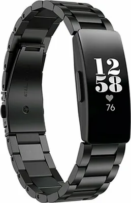 Produktbild von Strap-it Fitbit Inspire (HR) / Inspire 2 Gliederarmband (Schwarz)