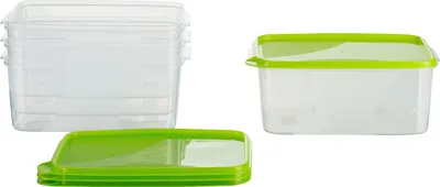 Produktbild von MiraHome Vorratsdosen Sets verschiedene Größen rechteckig grün – Vorratsdosen mit Deckel Luftdicht – Gefrierdosen für Mealprep – Austrian Quality