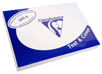 Produktbild von Clairefontaine Ledergeprägtes 2766C Papier 240 g/m² DIN-A4 Weiß 100 Blatt