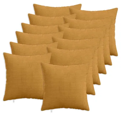Zdjęcie produktu dla Poszewki na poduszki, 12 sztuk, HEERLEN, żółte, 50 x 50 cm, materiał: cord