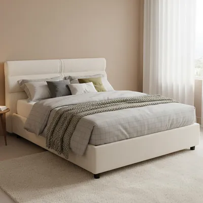 Image de Brienno - Lit double, beige, déhoussable  Italy