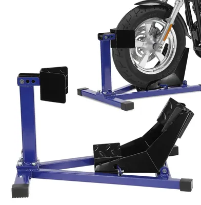 Productafbeelding van Motorfietsmontagestandaard voorwielklem motorwip - 17 tot 21 inch - Blauw