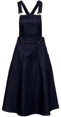 Zdjęcie produktu dla Queen Kerosin, kombinezon roboczy z denimu, kolor granatowy, rozmiar XS