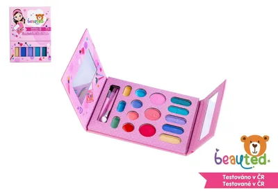 Productafbeelding van Teddies kindermake-up set met een mooie palette, spiegel en magnetische sluiting