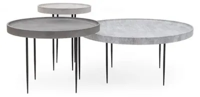 Produktbild von Natürliches Holz-Couchtisch-Trio, umweltfreundlich für das Wohnzimmer