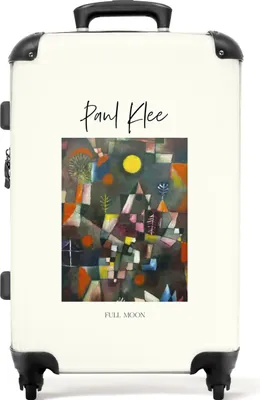 Produktbild von NoBoringSuitcases.com® Großer Koffer - Kunst - Paul Klee - Komposition - Farben - Kombinationsschloss TSA - Hartschalen Trolley 4 Rollen - 72 liter - Reisekoffer - 66 cmKoffer Mittelgroß 67x43x25 cm, 72L,