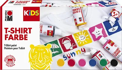 Produktbild von 6 Marabu KiDS Stoffmalfarbe farbsortiert 6 x 80,0 ml