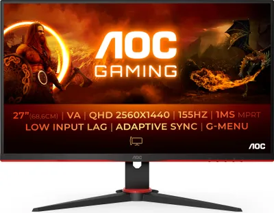 Produktbild von AOC G2 Q27G2E/BK plochý počítačový monitor 68,6 cm (27") 2560 x 1440 px Quad HD Černá, Červená