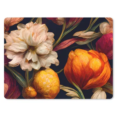 Produktbild von MuchoWow® Mauspad Mousepad Blumen - Pflanzen - Weiß 40x30 cm - Mousepads - Maus Mat - Pad - Mausunterlage - Anti Rutsch