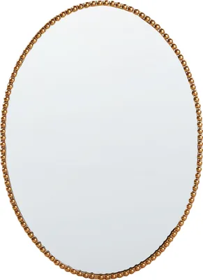 Produktbild von BELIANI Wandspiegel Gold Oval 83 x 57 cm Rahmen: MDF und Harz Minimalismus
