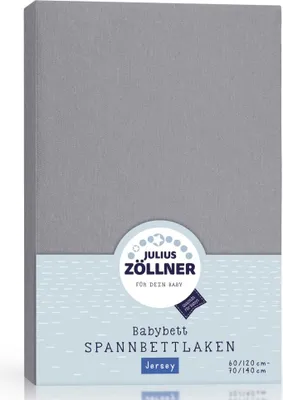 Produktbild von Julius Zöllner 8320147537, Bettlaken vorhanden, Baumwolle, 70 x 140 cm, Anthrazit, Einfarbig, 100% Baumwolle