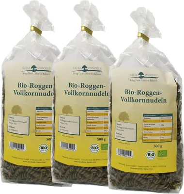 Produktbild von Sana EssenceRoggen-Vollkornnudeln 3x 500g