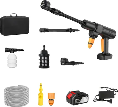 Obrázek produktu pro Vysokotlaký čistič, bezkartáčový motor, tlak 50 barů, černý 1 baterie