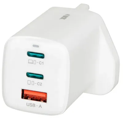 Produktbild von iBOX C-65 Weiß. GaN 65W Universal-Ladegerät mit UK-Stecker