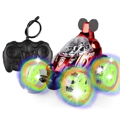 Produktbild von Ferngesteuertes Auto mit LED Beleuchtung RC Auto Car mit 360° Rotation 27MHZ Gro für Jungen und Mädchen Spielzeugauto Gesteuert Fernbedienung Retoo