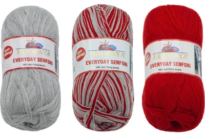 Obrázek produktu pro Příze HiMALAYA EVERYDAY SENFONi - 100 g, 196 m - Šedá,Červená