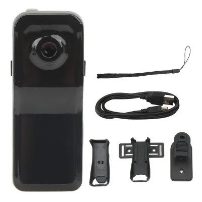 Image de Mini caméscope Motion en plastique ABS avec support universel, câble USB, microcaméra sportive 5 V pour les activités de plein air