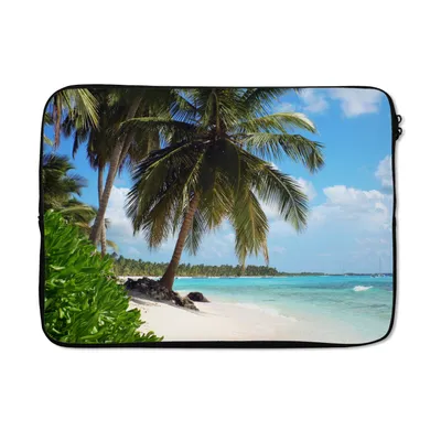 Produktbild von MuchoWow® Laptop Hülle 13 Zoll Palme - Meer - Tropisch Laptoptasche - Laptophülle - Sleeve - Rundumschutz
