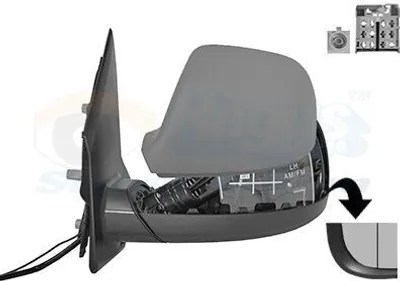 Immagine prodotto di VAN WEZEL 5791807 Specchio retrovisore esterno, lato sinistro, per VW Multivan VI (SGF, SGM, SGN). A specchio asferico, riscaldato, con primer