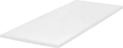 Obrázek produktu pro BELIANI Vrchní matrace bíláPolyuretanpěna polyesterový potah 90 x 200 cm komfortní vrstva podložka