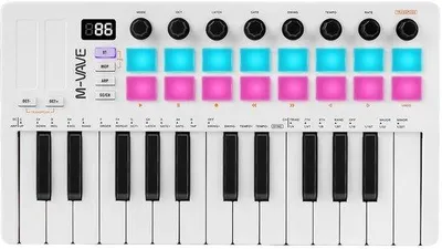 Zdjęcie produktu dla DailyGoods - Upgrade Midi kontroler klawiatury z 25 kluczami i RGB Drumpads