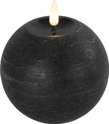 Produktbild von Countryfield LED Kugelkerze schwarz M 10x10x11cm - stimmungsvolle Beleuchtung