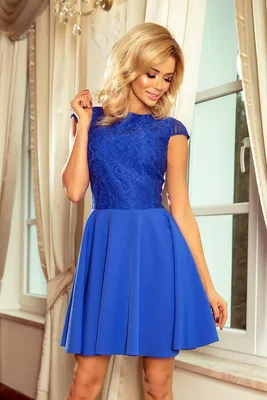 Produktbild von Numoco Spitzenkleid für Damen Marta königsblau L