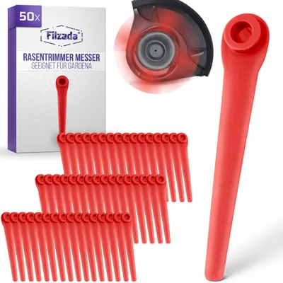 Image de 50 lames de coupe pour bordureuses, modèle Rotofil, compatibles avec les coupe-bordures