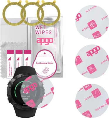 Produktbild von apgo 3 Stück Schutzglas, klar, kompatibel mit Suunto 5 Smartwatch, Hybrid 8H, Ersatz für Hartglas, Displayschutzglas, Bildschirmschutz, Displayschutz, kratzfest