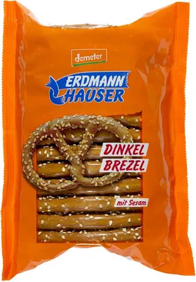 Produktbild von ErdmannHAUSER - demeter Dinkel-Brezeln mit Sesam - 125g