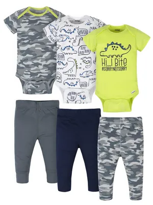 Immagine prodotto di Completi per neonati Gerber, unisex, taglie da 0 a 12 mesi, set da 3 pezzi da abbinare