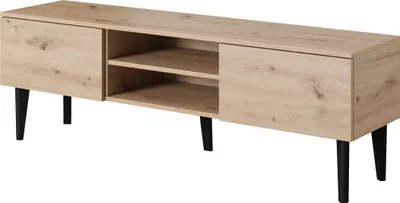 Obrázek produktu pro Moderní skandinávská TV skříňka BERGEN 150 2D RTV komoda TV skříňka TV lowboard ARTISAN dub