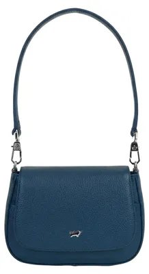 Image de Sac bandoulière HANNA, modèle Flap Bag XS, couleur bleu, pour femmes, en cuir