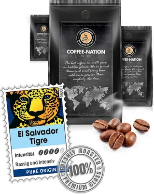 Produktbild von Kaffee EL SALVADOR TIGRE von Coffee-Nation, 500g Bohnen