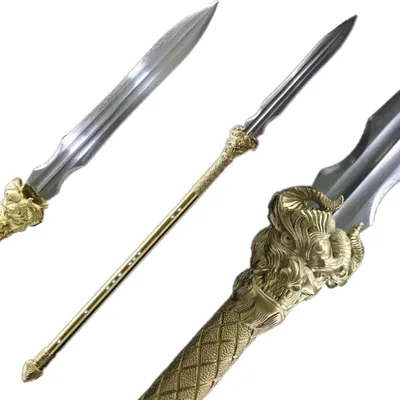 Image de Lance en acier de Damas pliée à la main 123cm Exercices d'arts martiaux