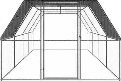 Immagine prodotto di vidaXL Gabbia per polli da esterno 3x8x2 m Acciaio zincato
