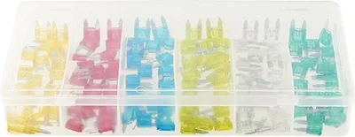 Flachsicherungen Mini sortiert 120 Stück - in Kunststoff Box