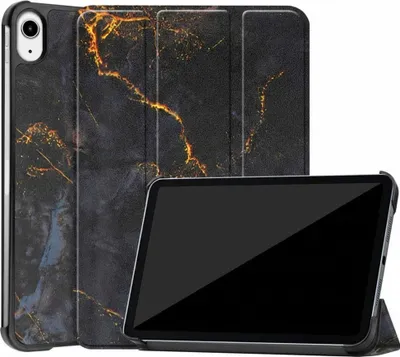 Produktbild von imoshion Design Trifold Klaphülle iPad Mini 7 (2024) / iPad Mini 6 (2021) - Black Marble