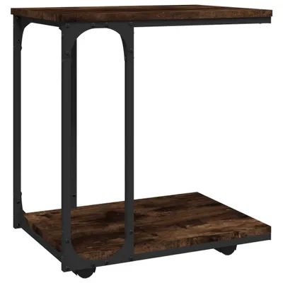 Obrázek produktu pro vidaXL Odkládací stolek s kolečky Smoked Oak 50x35x55,5 cm