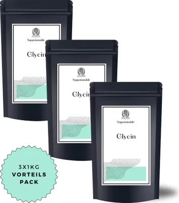 Produktbild von Glycin Pulver – 3kg (3X1kg)