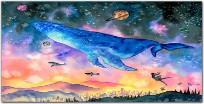 Produktbild von Coloray Bild aus Acryl 120 cm x 60 cm - Acrylblock mit Bild Gehärtetes Acryl Wohnzimmer Dekoration Wanddekoration Küche - Stadt Wale