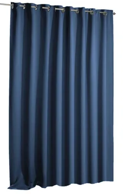 Produktbild von Verdunklungsvorhang blau Ösen 135x175 cm Vorhang blickdicht Gardine