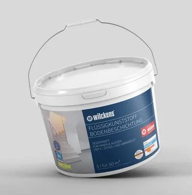 Produktbild von Wilckens Professional Flüssigkunststoff Innen & Außen RAL 7016/Anthrazitgrau 5L - Schutzschicht für Boden & Wand- Betonfarbe