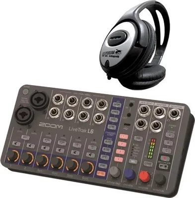 Imagen del producto de Zoom Mischpult LiveTrak L-6: Mezclador digital con auriculares
