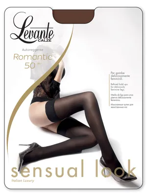 Produktbild von Levante halterlose Strümpfe ROMANTIC 50 DEN nero 1(38-40)